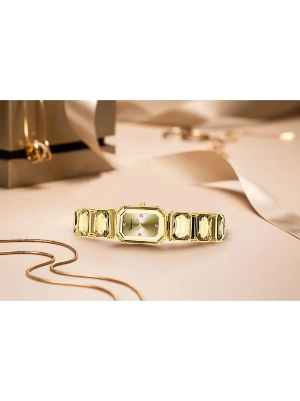 Elegant Crystal Bracelet Watch for Women - Minimalist Diamond Bangle, Waterproof